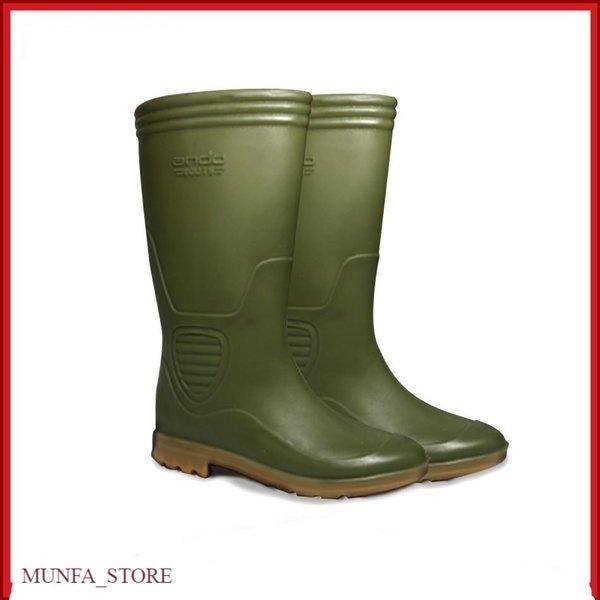 ANDO Sepatu Boots  Hercules Boot Karet Warna Hijau Kuning HITAM MERAH
