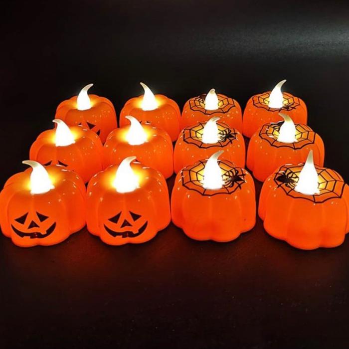 lampu labu halloween / lilin LED labu / Lampu dekorasi halloween / hiasan pesta halloween / lampu pu