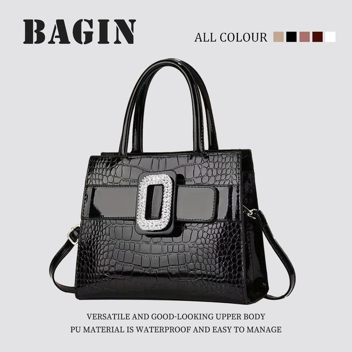 【BAGIN1-2】Ginela Bag - Tas Wanita Handbag Motif Croco Elegan [gy-739]