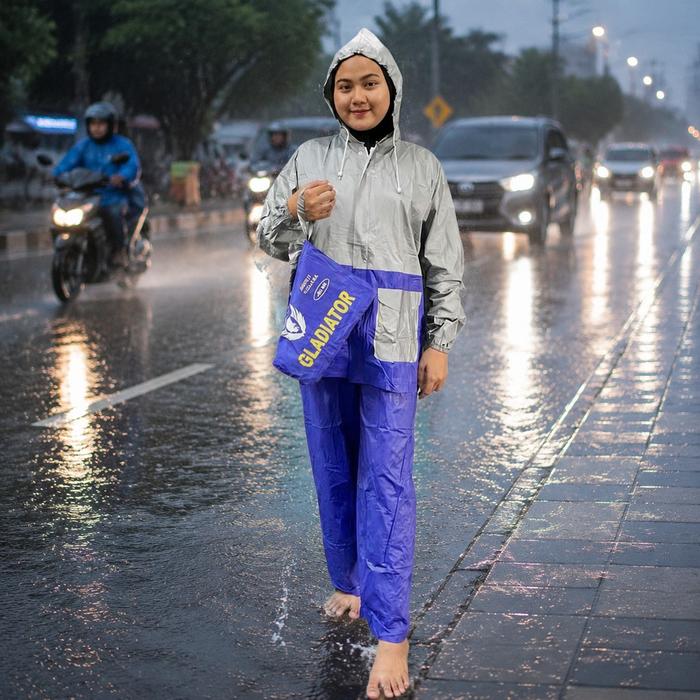 Spartan Gladiator JC-101 Jas Hujan Setelan Jaket Celana PVC Lentur Waterproof All Size Dewasa Pria W