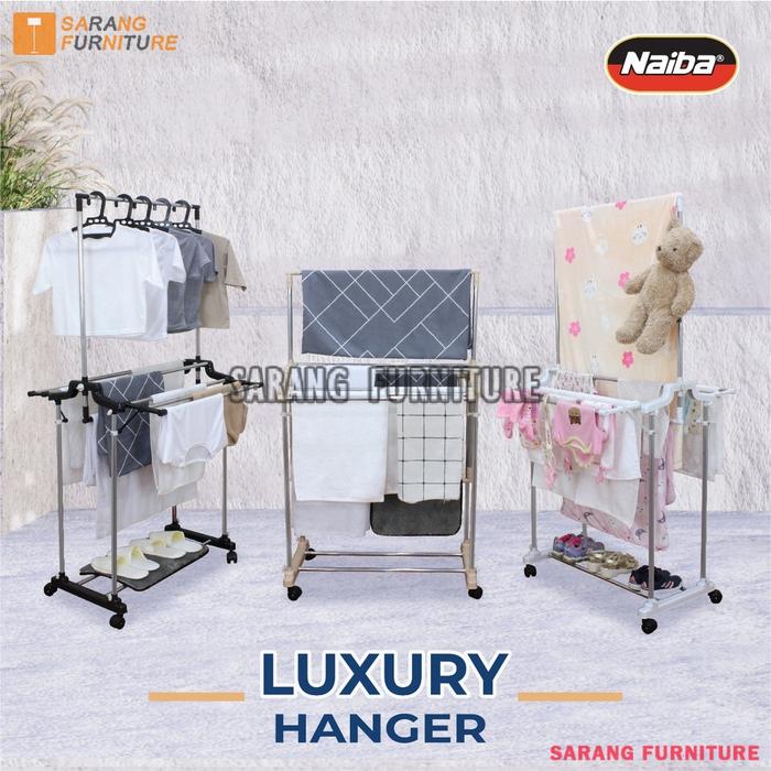 TOWEL HANGER STAINLESS JEMURAN STAINLESS JEMURAN NAIBA 1414 MAGIC HANGER JEMURAN BAJU NAIBA JEMURAN 