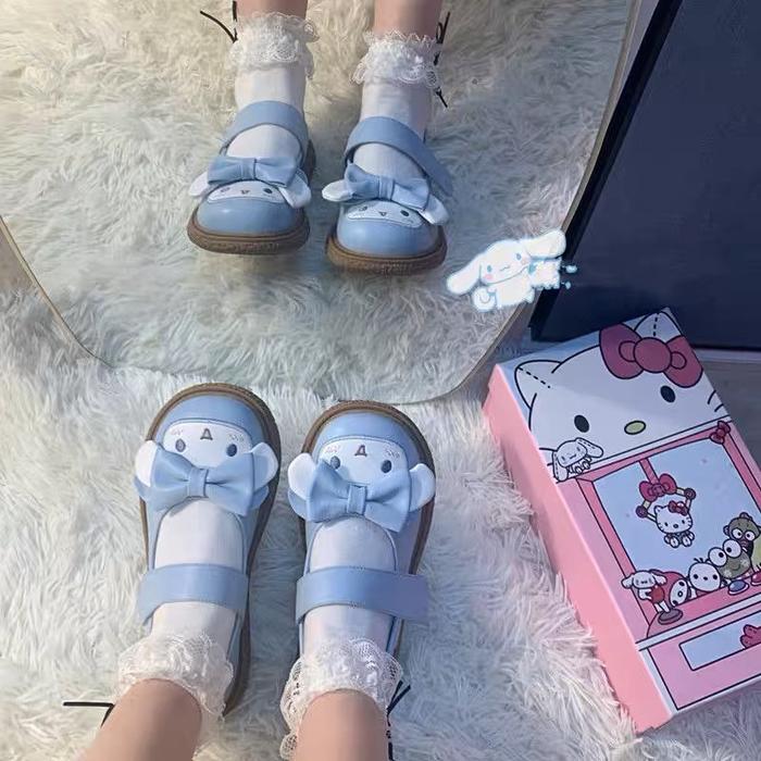 [READY STOCK] SANRIO KAWAII LOAFERS sepatu lucu jepang gaya model wanita korea cinnamoroll my melody