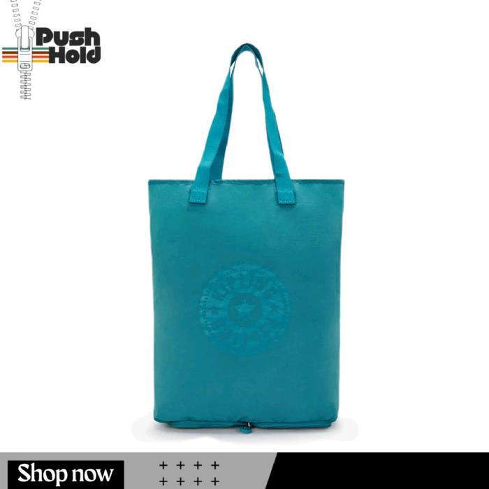 Kipling Tote Bag HIP HURRAY 5 Tas Jinjing Wanita Original Aqua Hip dengan Desain Modern dan Fungsion