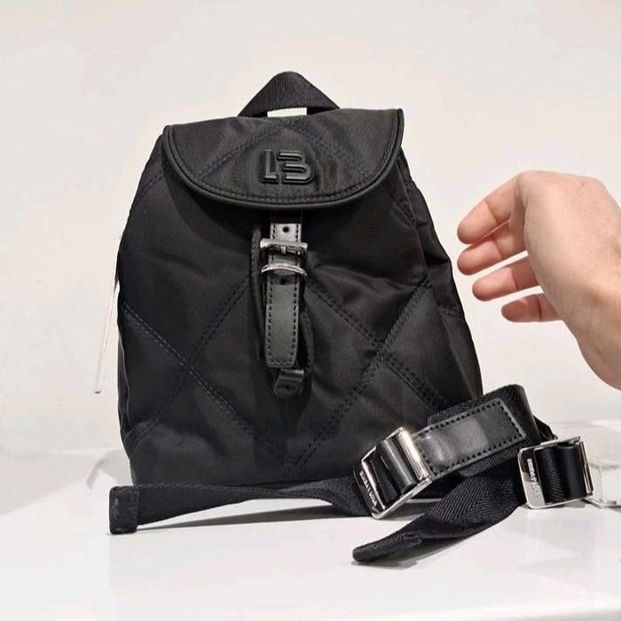Bimba Y Lola black padded nylon backpack
