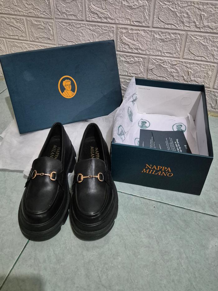 HARGA NETT NO NEGO sepatu kerja pantofel vantofel wanita cewek perempuan Nappa Milano burly buckle b