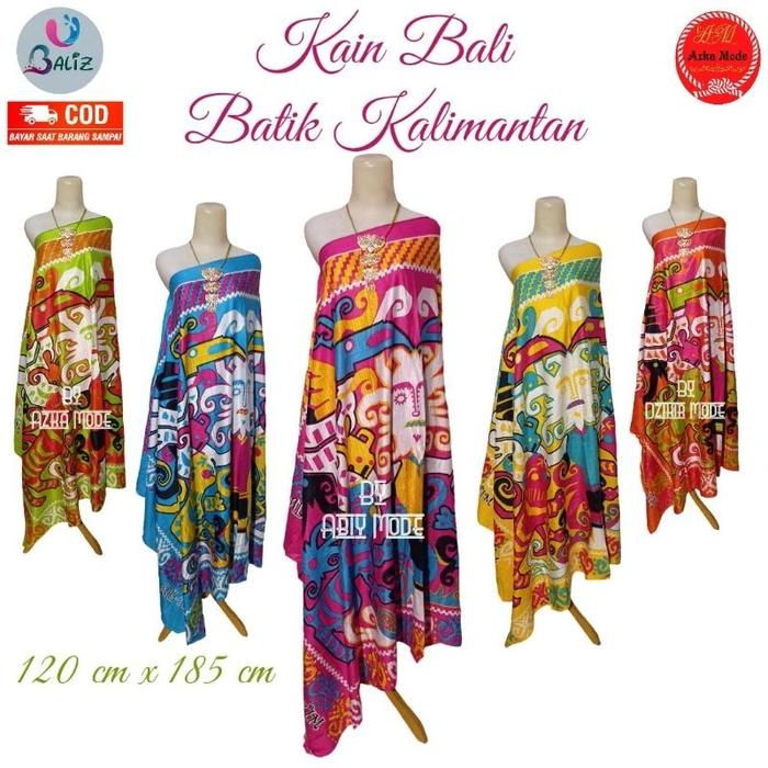 Murah - Kain Pantai - Kain Bali Motif Batik Kalimatan Jumbo  175-185cm - Sarung Pantai - Sarung Bali