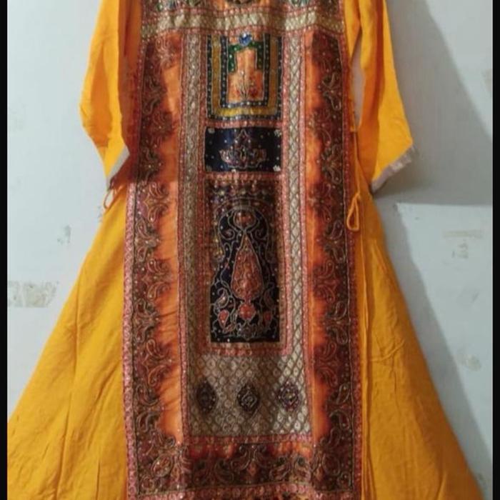 Baju india anarlidah kuning kunyit