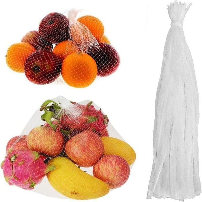 100Pcs Jaring Polynet Buah Polinet Jaring Buah Jaring Buah Apel Universal Jaring Buah Buahan Hanger