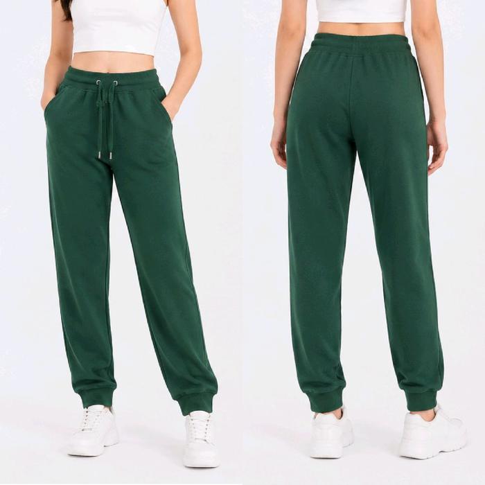 BERSHKA CELANA JOGER SWEATPANTS GREEN BARU ORIGINAL ASLI