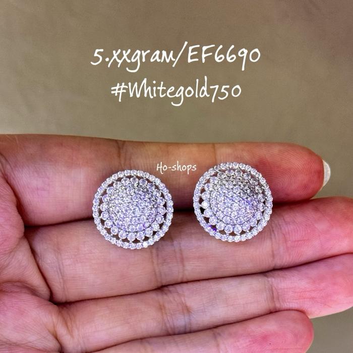 Giwang Model Mas Putih Kadar 750 17K Asli Emas