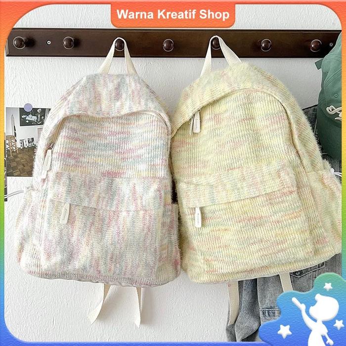 Gaya Korea Tas Ransel Minimalis dengan Kapasitas Besar Tas Sekolah dan Kuliah Tas Ransel Fesyen untu