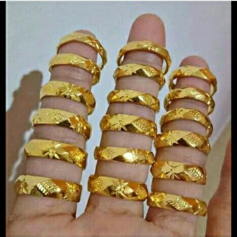 Obral Cincin full motif gold 24k