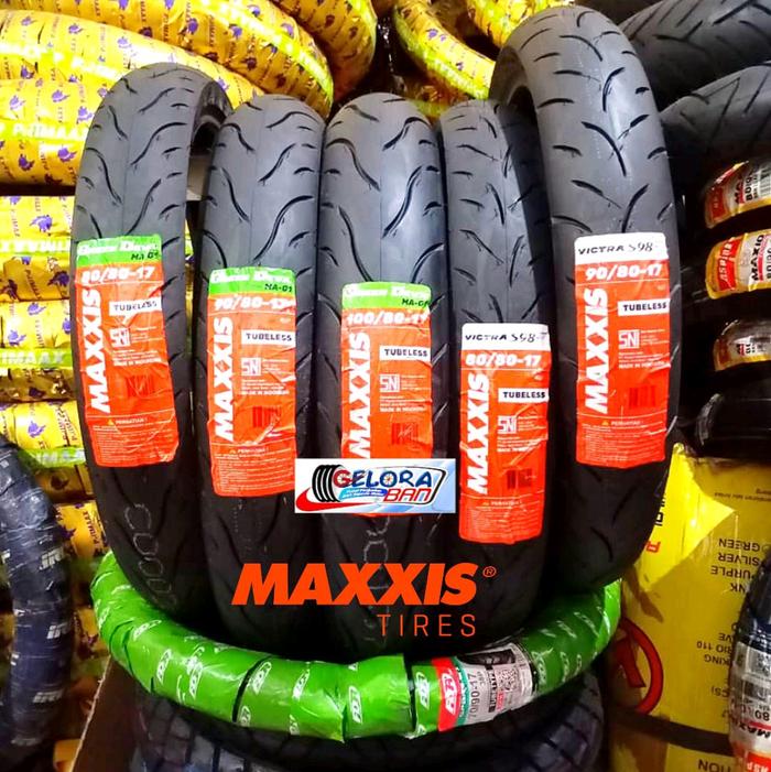 Ban Tubeless Maxxis 80/80-17,90/80-17,100/80-17 victra greendevil ban montor ring 17 ban 80/80-17 ba