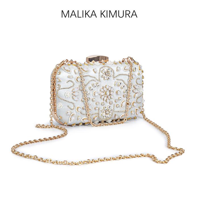 MALIKA KIMURA - Tas kondangan wanita / Tas rantai pesta wanita / Box make up tas kosmetik / clutch o