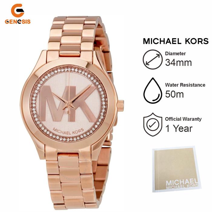 Jam Tangan Wanita Michael Kors MK3549 Stainless Steel Rose Gold