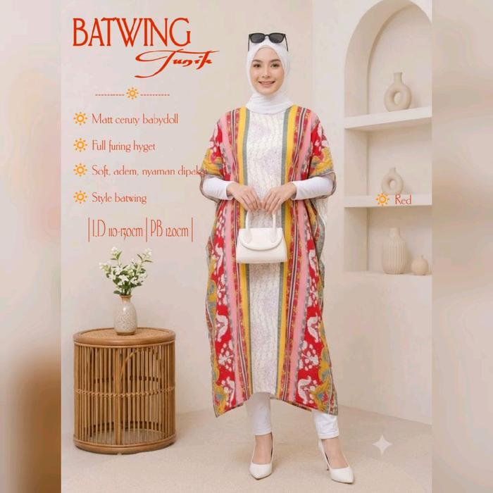 BATWING TUNIK | Tunik Ceruty | | Tunik Motif | | Tunik Import |