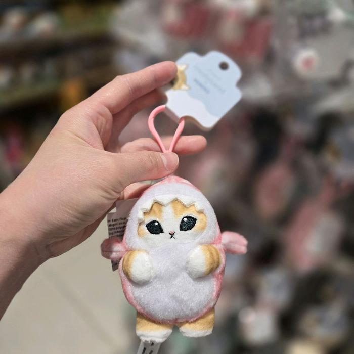 Mainan Anak Original Mofusand Miniso Gantungan Tas Kunci Keychain Bag Charm Boneka Kucing Pink