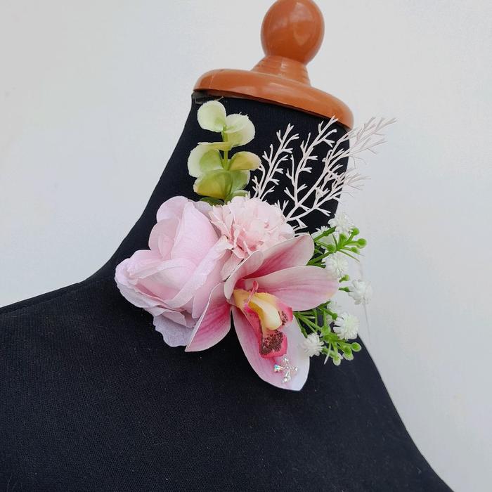 Headpiece Bunga Artificial Anggrek Cymbidium