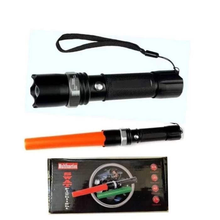 {BG} Senter Police Swat Lalu Lintas Flashlight Led / Senter Police Swat / Senter Swat Police Lalu L