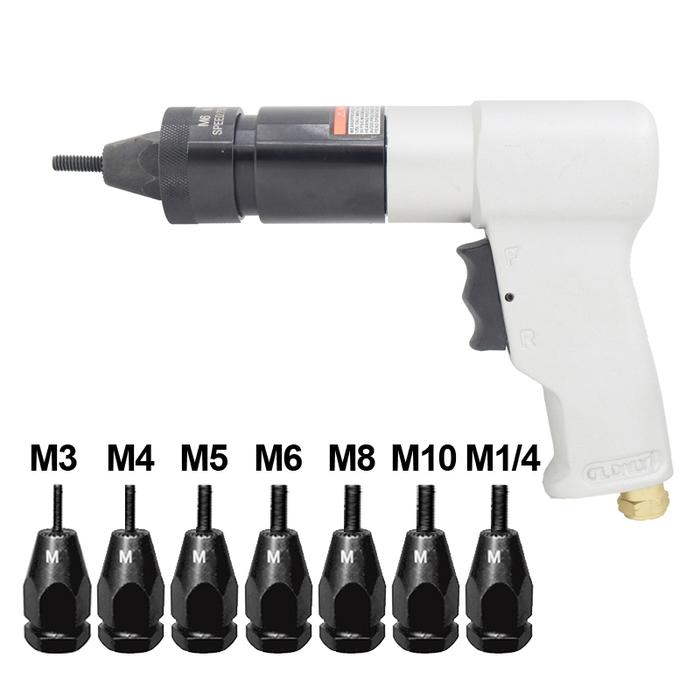 Pneumatic Air Rivet Nut Guns Insert threaded Pull Setter Riveters