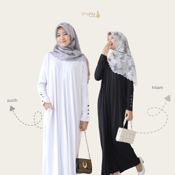 PREMIUM Terjamin BHANU-Selina Abaya Lambador Knit Premium Abaya Wanita Muslimah Bahan Knit Busui Gam