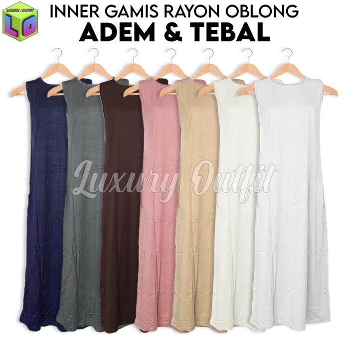Baju Manset Gamis Premium Iner Lengan Panjang Pendek Kerah TurtleNeck Oblong Polos Inner Long Dress 