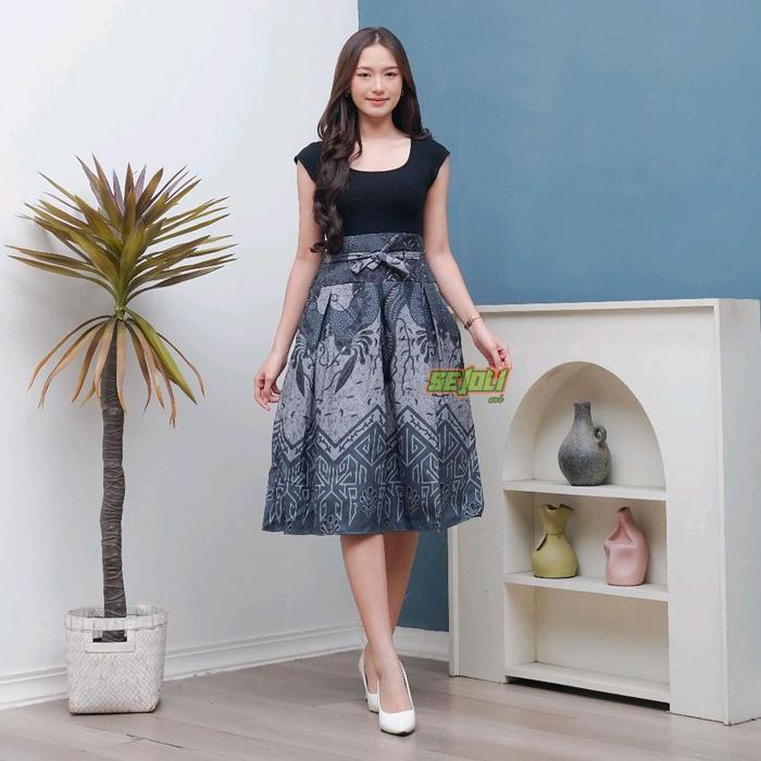 ROK BATIK MODERN 7/8 PREMIUM Katun Nyaman bawahan wanita motif batik