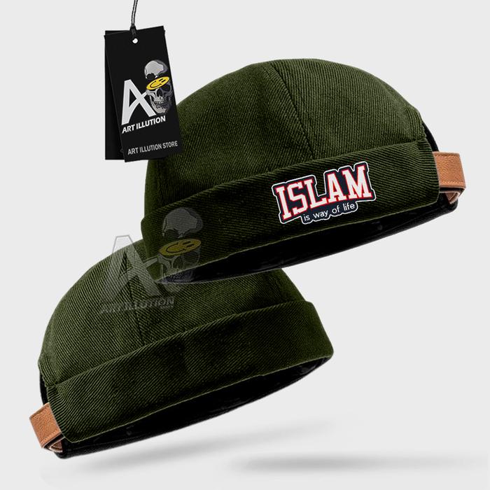Topi Miki Hat / Topi Peci Kaligrafi Islam  is Way Of Life Model Logo Muslim Terbaru Miki Hat PREMIUM