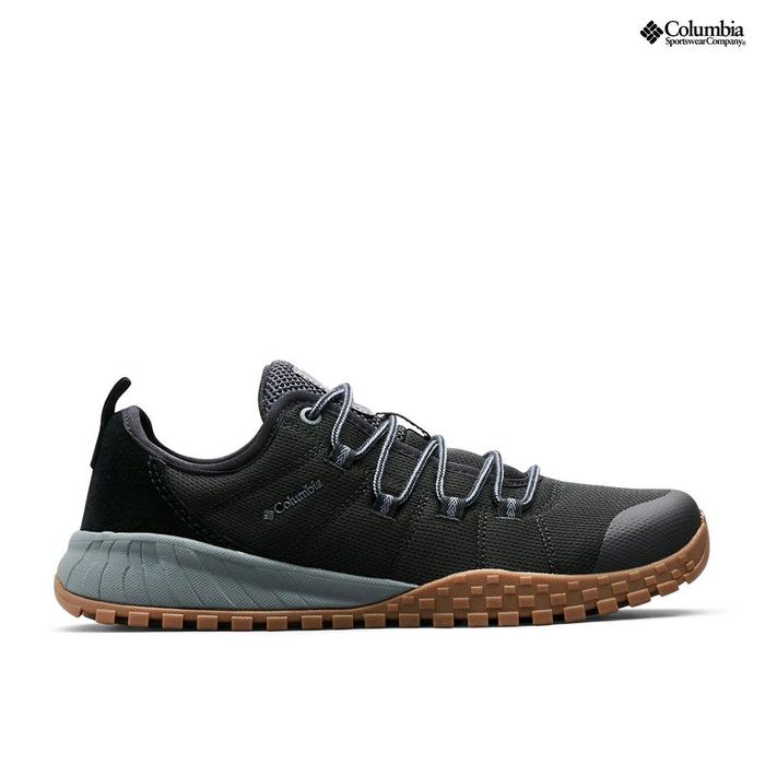 COLUMBIA Men's Shoes Fairbanks Low Sepatu Sneakers Casual Pria Original - Black, Graphite