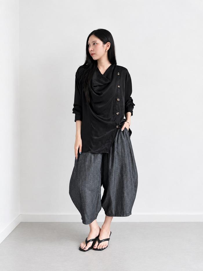 [Seminggu.rtw] - Clairo Drapery Tops Button