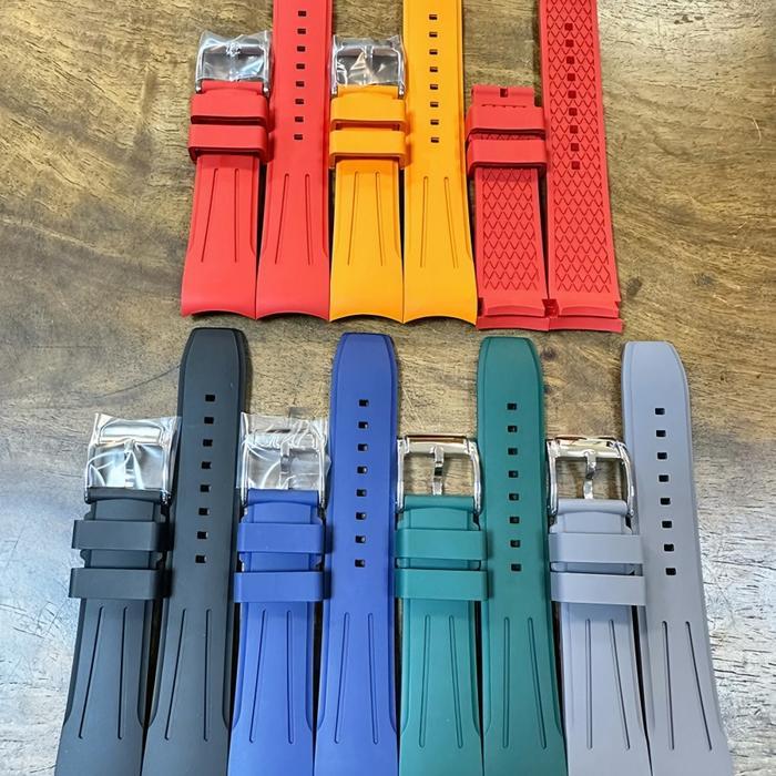 Tali Jam Tangan IWC Replacement Strap Rubber IWC Pilot Watch Chronograph 105.20