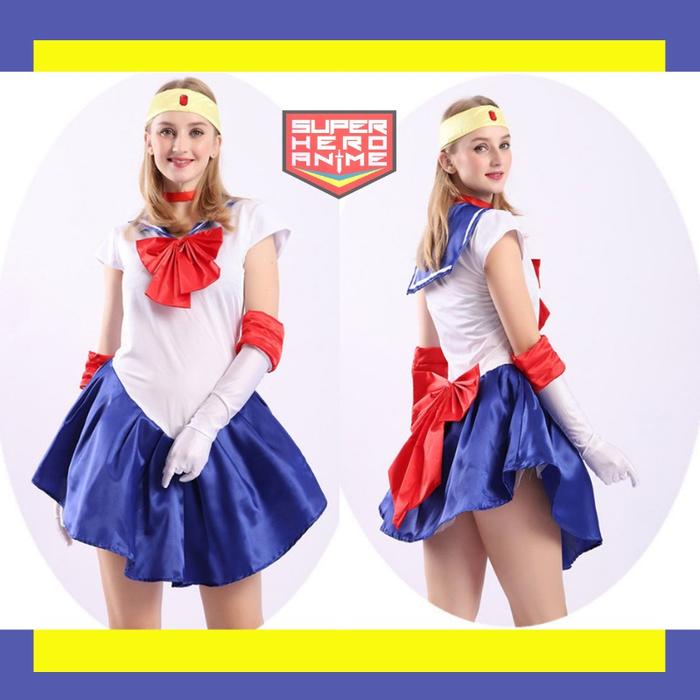 Termurah !! Kostum Sailor Moon Cosplay Anime Jepang Baju Karakter Cewek Wanita Dewasa Sexy Impor sai