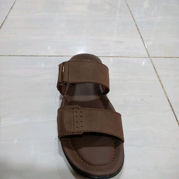 OGARDO Sandal Kulit Pria dengan Tali Velcro Nyaman untuk Harian - Sepatu Sendal Pria Modern - Shoes