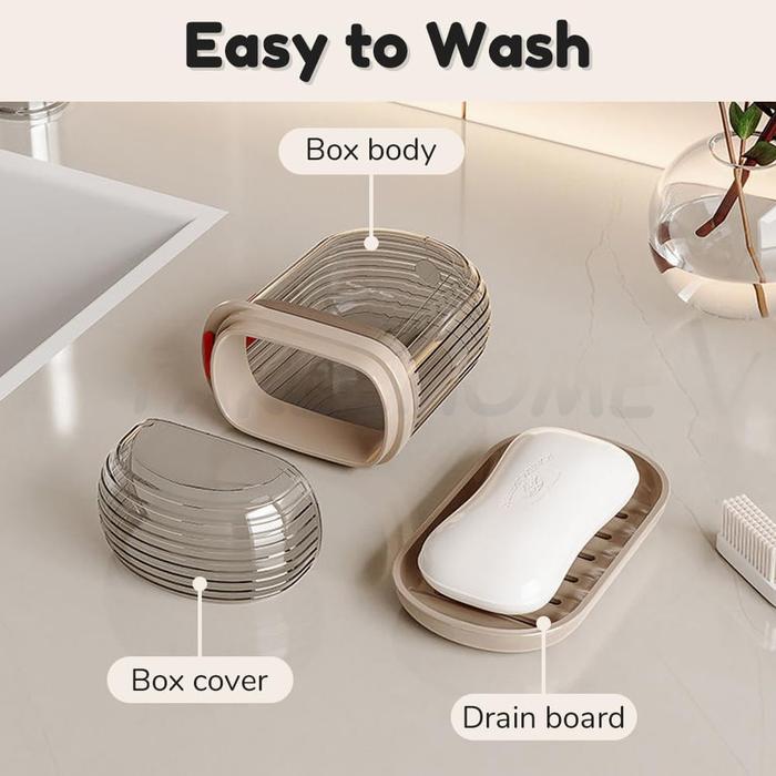 Tempat Kotak Sabun Batang Travel Kotak Wadah/Sabun Batang Mandi Bath Soap Case/Kotak Wadah Sabun Bat