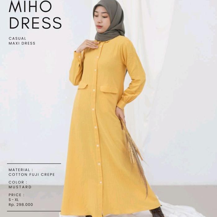 GAMIS DEWASA MIHO MUSTARD BY BE ENNEA