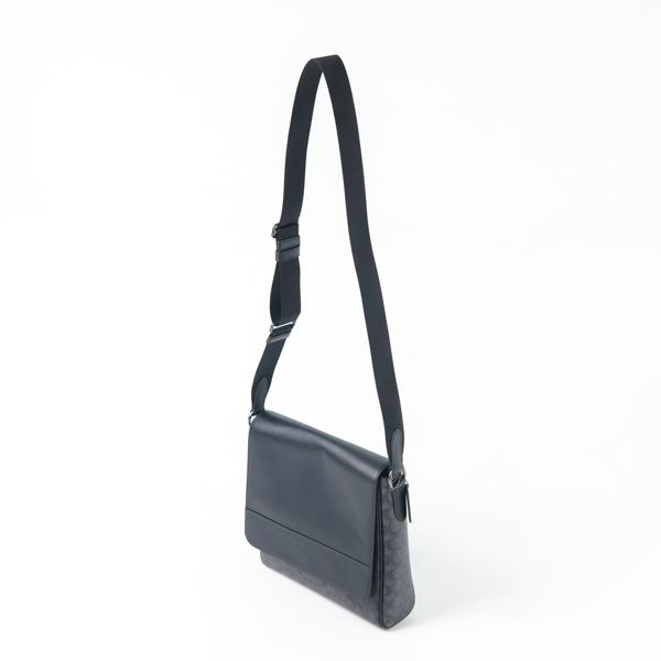 DEFECT SALE Tas COACH HOUSTON MONOGRAM BLACK FLAP SHOULDER BAG 100% ORIGINAL