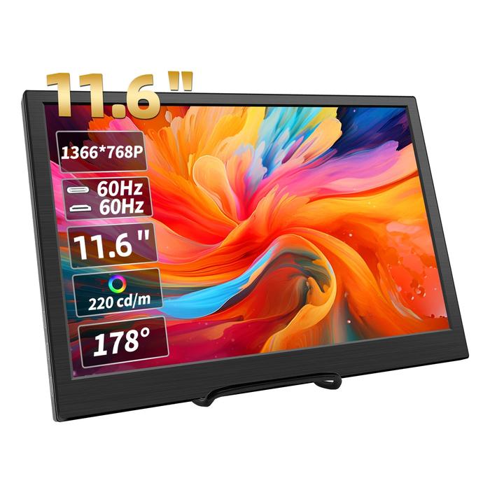Portable Monitor 11.6 Inch LED Gaming Extended Display Laptop Second Screen For Switch/PS4/Xbox/Rasp