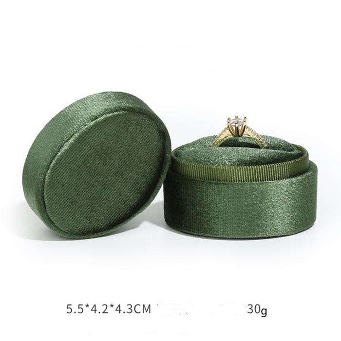 Corduroy Ring box 5x5x4cm Small Size Four Color Spot Hexagon Flannelette Ring Jewelry Box For Weddin