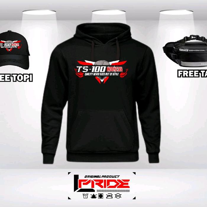 SWEATER SUZUKI TS FREE TOPI DAN TAS