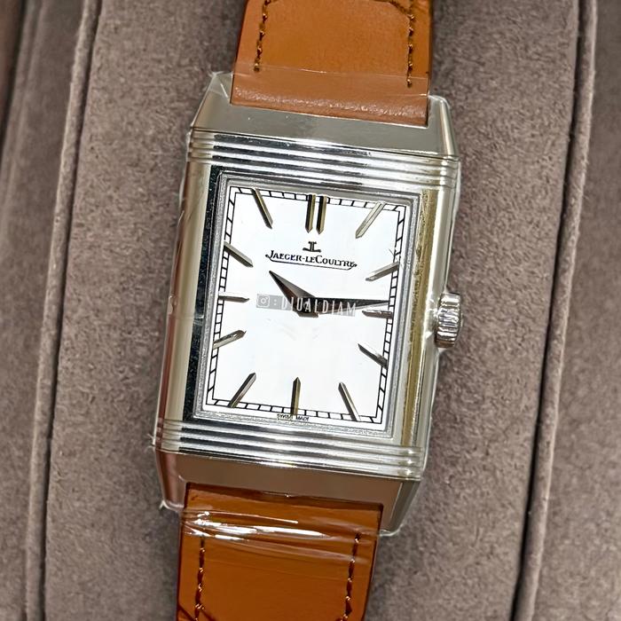 JAM TANGAN JAEGER LECOULTRE JLC REVERSO TRIBUTE MONOFACE STEEL WHITE Q7168420 BNIB 2025