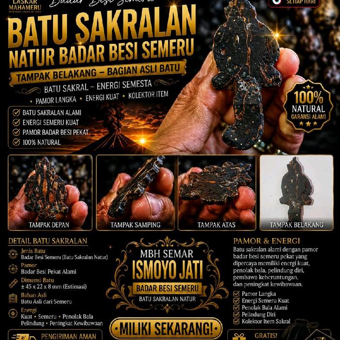 Badar Besi Semeru Sakralan Mbh Semar Ismoyo Jati Sakralan - bentuk keris