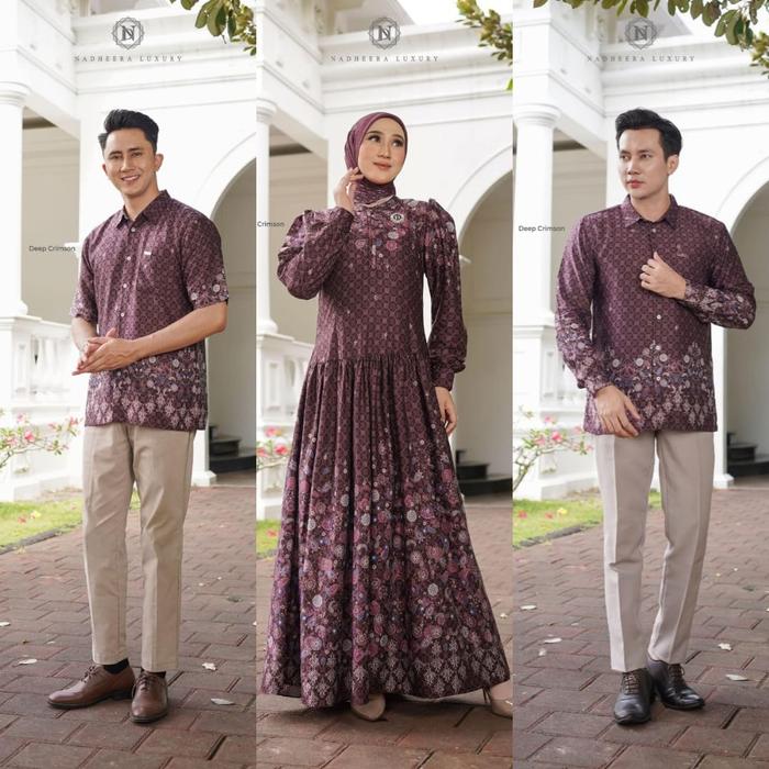 SURINALA DEEP CRIMSON BY NADHEERA LUXURY (TIDAK SET JILBAB)