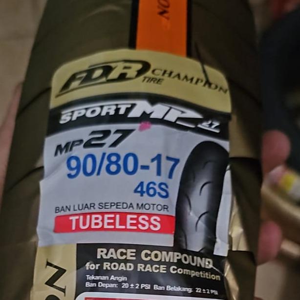 Ban FDR Tubeless 90/80-17 MP27 MP 27 - MP76 MP 76 - MP57 MP 57 Racing Soft Compound (1 ban)