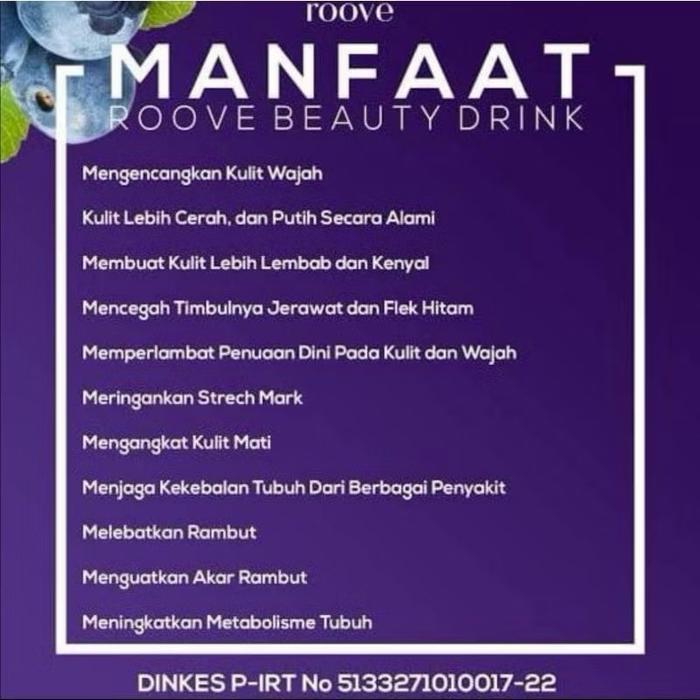(BONUS EMAS!) ROOVE Blueberry Collagen 1 POUCH 20 Sachet Original Minuman Kolagen Sendi Anti Aging S