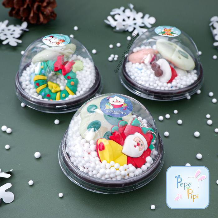 Hampers Mini Natal Parcel Box Mika Christmas Bingkisan Cantik Kado Gift Anak Gantungan Kunci Santa