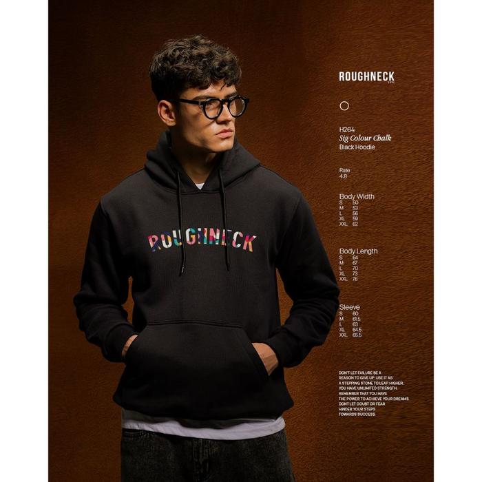 Roughneck H264 Sig Color Chalk Black Hoodie