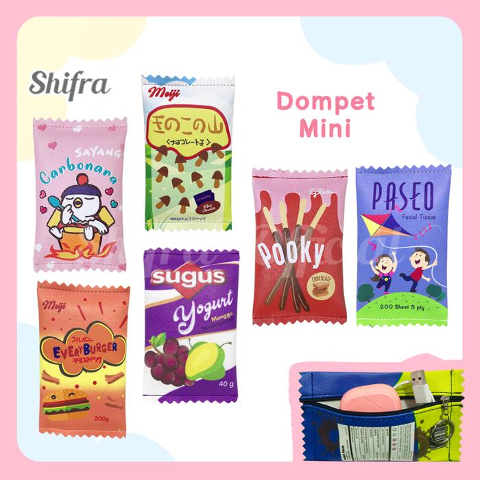 Shifra Dompet Mini Dompet Kecil Pouch Mini Wanita Kotak Snack Permen Makanan Lucu Kiyowo