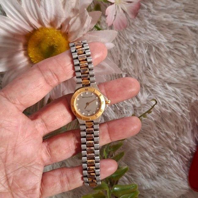Jam Tangan Wanita Vintage Solvil et Titus Panther Two Tone Gold Original Preloved