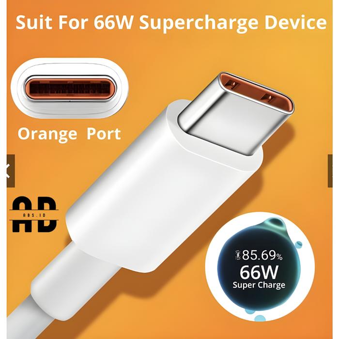 ABS - Kabel Data / Charger USB Type C 66W 6A Fast Charging Untuk Realme Xiaomi Poco Samsung Huawei