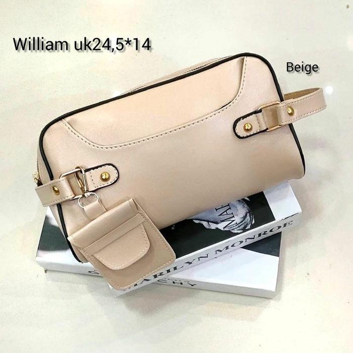 Clucth Classy Pouch William Tas Hand Bag Cewe Cowok Pria 25 x 8 x 12 Tanpa Tali Panjang 2 Ruang Bere